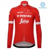 Tenue Cycliste Manches Longues et Collant à Bretelles 2018 Trek-Segafredo Hiver Thermal Fleece N001